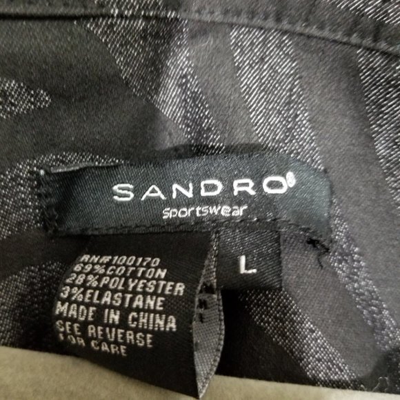 Sandro Sportswear Animal Print Button Front Jacket - Picture 5 of 5